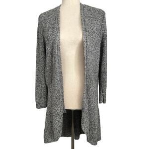 Eileen Fisher Black & White Speckled Italian Yarn Woven Cardigan Women’s Sz. S